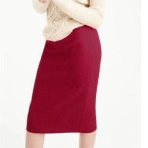 J. Crew Mercantile Burgundy red wool blend pencil skirt size 6